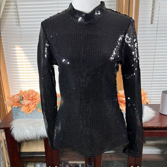 Free People Sequin Top Size Large - Picture 2 of 9